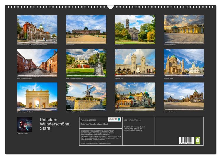 Produktbild: Potsdam Wundersch&ouml;ne Stadt (Wandkalender 2026 DIN A2 quer), CALVENDO Monatskalender