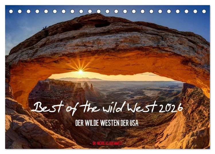 Produktbild: Best of the wild West 2026 (Tischkalender 2026 DIN A5 quer), CALVENDO Monatskalender