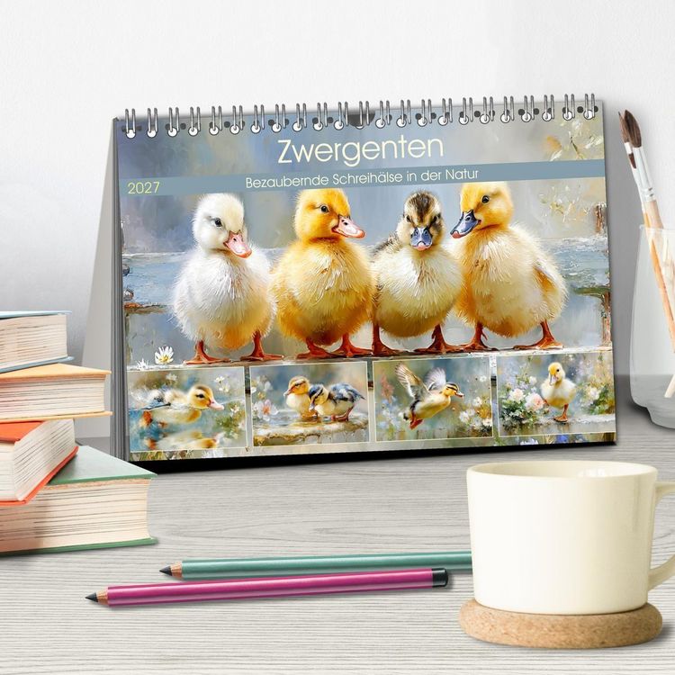 Produktbild: Zwergenten. Bezaubernde Schreih&auml;lse in der Natur (Tischkalender 2027 DIN A5 quer), CALVENDO Monatskalender