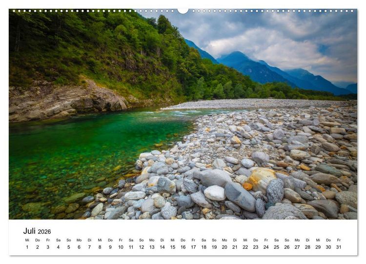 Produktbild: Flusswelt Schweiz (Wandkalender 2026 DIN A2 quer), CALVENDO Monatskalender
