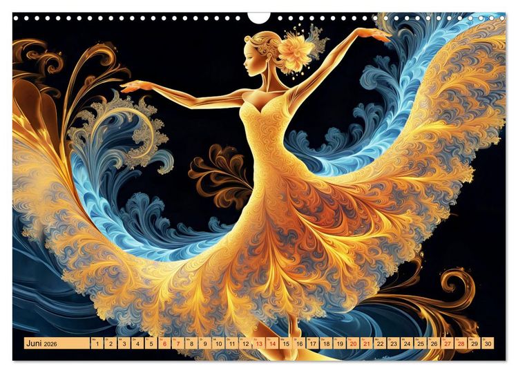 Produktbild: Wundervolle Tanzschwingungen (Wandkalender 2026 DIN A3 quer), CALVENDO Monatskalender