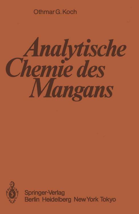 Produktbild: Analytische Chemie des Mangans