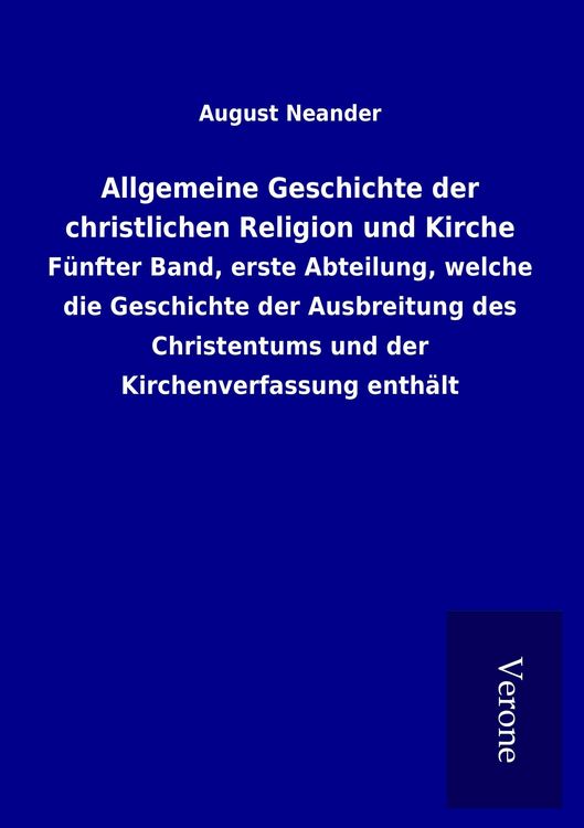 Produktbild: Allgemeine Geschichte der christlichen Religion und Kirche