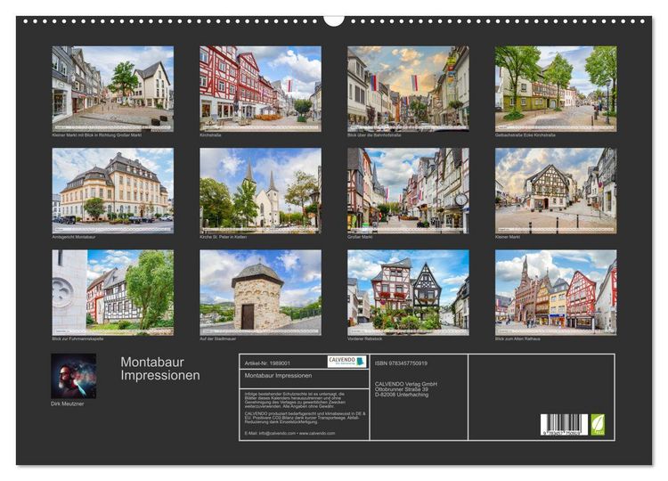 Produktbild: Montabaur Impressionen (Wandkalender 2026 DIN A2 quer), CALVENDO Monatskalender
