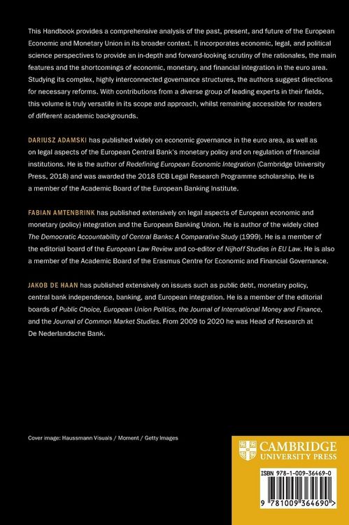 Produktbild: The Cambridge Handbook of European Monetary, Economic and Financial Integration