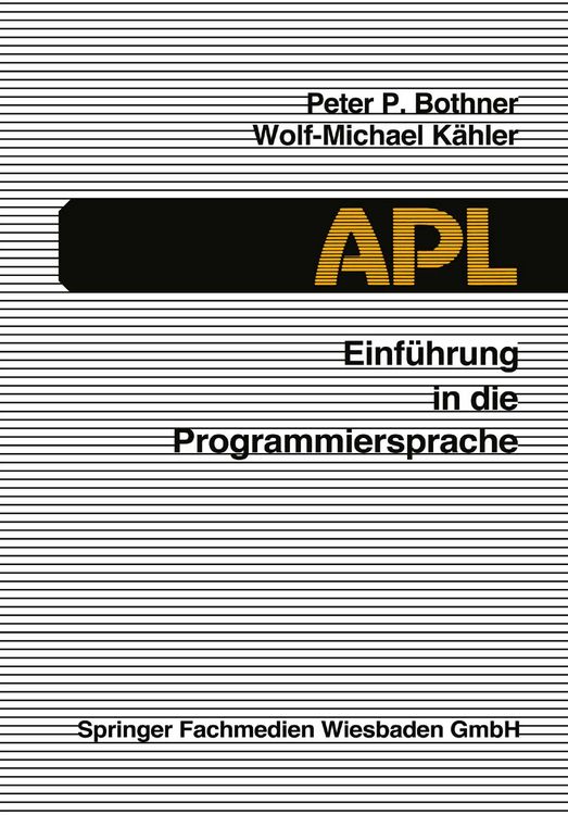 Produktbild: Einf&uuml;hrung in die Programmiersprache APL