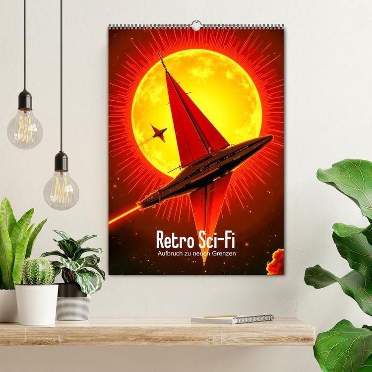 Produktbild: Retro Sci-Fi - Aufbruch zu neuen Grenzen (Wandkalender 2027 DIN A2 hoch), CALVENDO Monatskalender