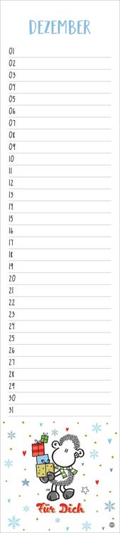 Produktbild: sheepworld Geburtstagskalender Langplaner