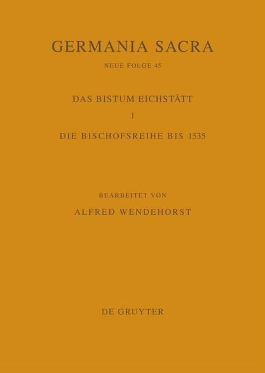 Produktbild: Die Bist&uuml;mer der Kirchenprovinz Mainz. Das Bistum Eichst&auml;tt 1