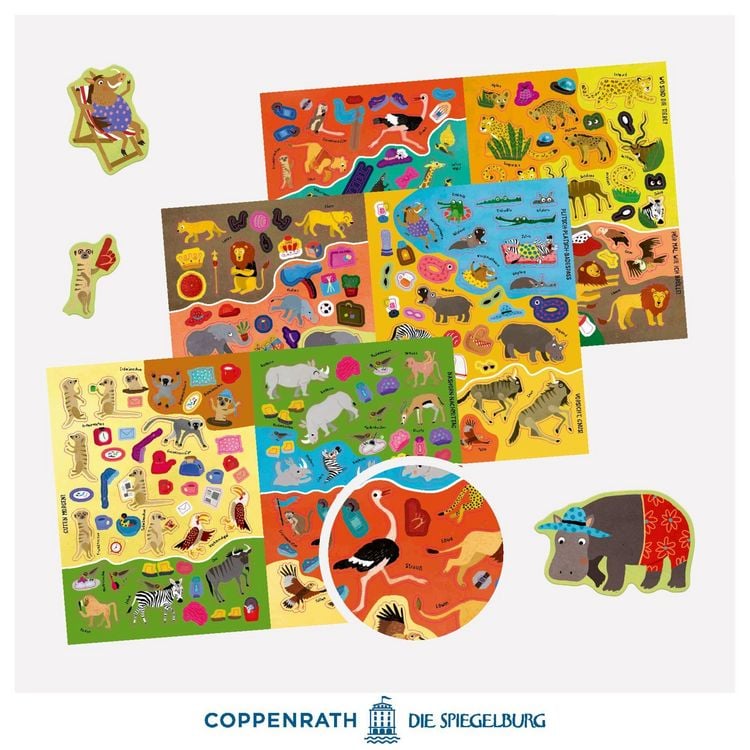 Produktbild: Wimmel-Stickerwelt: Wilde Tiere