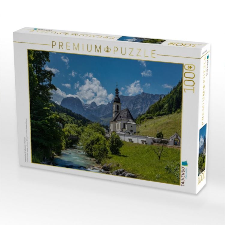 Produktbild: CALVENDO Puzzle Pfarrkirche St. Sebastian in Ramsau | 1000 Teile Lege-Gr&ouml;&szlig;e 64x48cm Foto-Puzzle f&uuml;r gl&uuml;ckliche Stunden