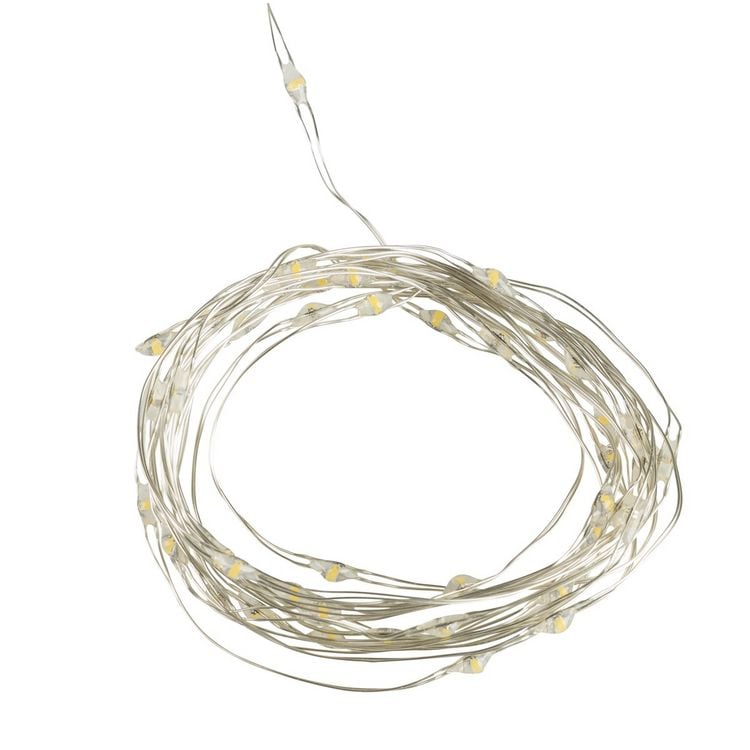 Produktbild: Idena Lichterkette 50 Micro LED warmwei&szlig; mit USB 2,75m