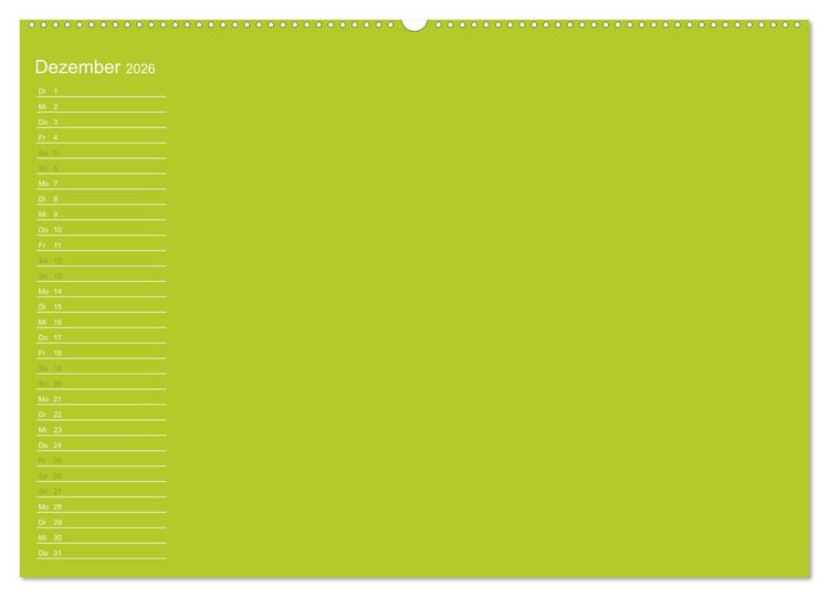 Produktbild: Bastel-Geburtstagskalender gr&uuml;n / Geburtstagskalender (Wandkalender 2026 DIN A2 quer), CALVENDO Monatskalender
