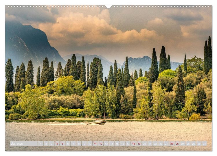 Produktbild: Tenno - Landschaft zwischen Trentino und Gardasee (hochwertiger Premium Wandkalender 2026 DIN A2 quer), Kunstdruck in Hochglanz