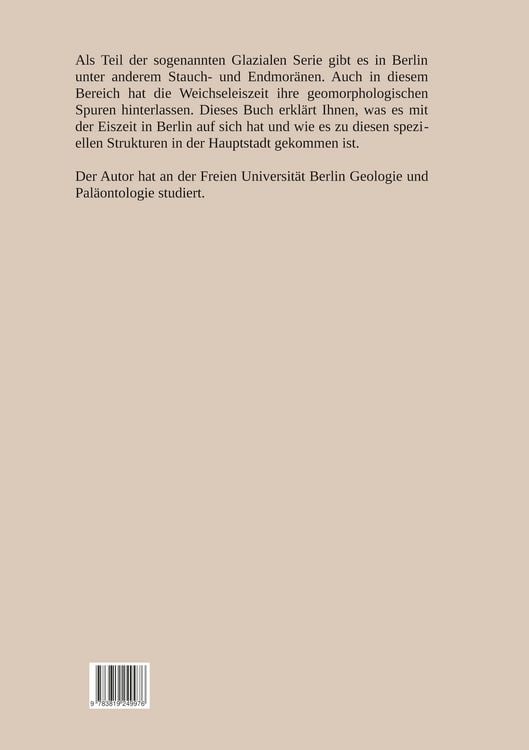 Produktbild: Eiszeitliche Stauch- und Endmor&auml;nen in Berlin