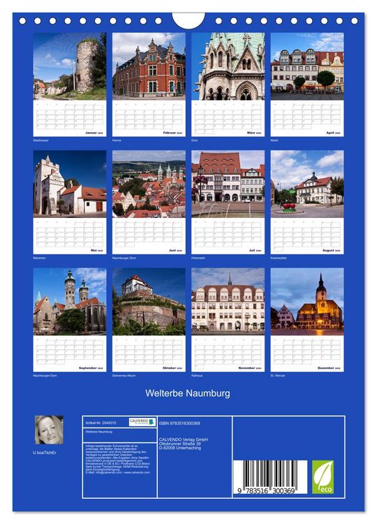Produktbild: Welterbe Naumburg (Wandkalender 2026 DIN A4 hoch), CALVENDO Monatskalender