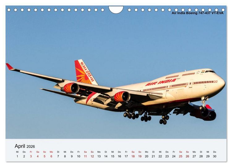 Produktbild: Sch&ouml;nheiten der Luftfahrt 2026 (Wandkalender 2026 DIN A4 quer), CALVENDO Monatskalender