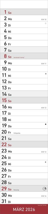 Produktbild: Geburtstagskalender Mini - immerw&auml;hrend - (9,5 x 33)