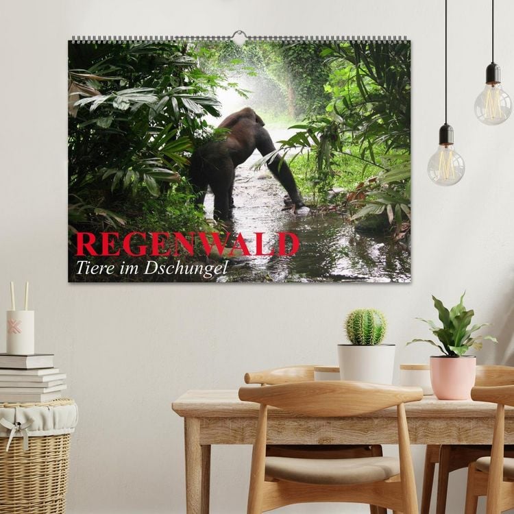 Produktbild: Regenwald &bull; Tiere im Dschungel (Wandkalender 2026 DIN A2 quer), CALVENDO Monatskalender