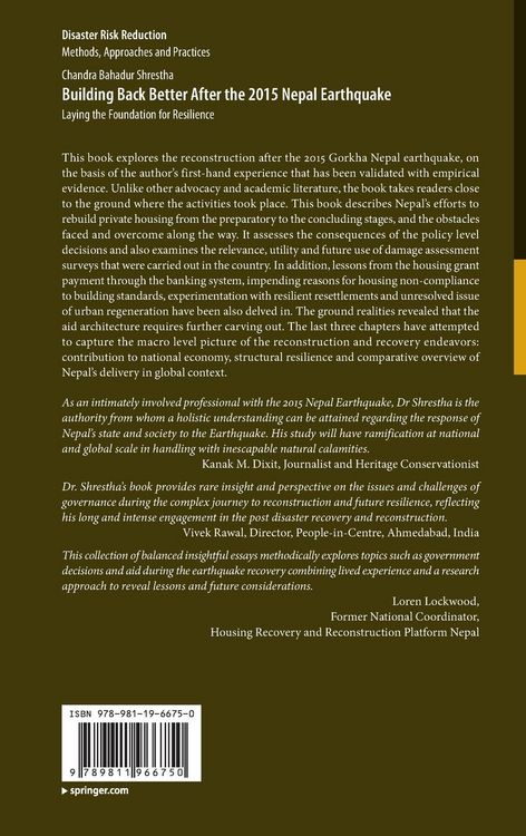 Produktbild: Building Back Better After the 2015 Nepal Earthquake