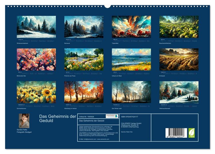 Produktbild: Das Geheimnis der Geduld (hochwertiger Premium Wandkalender 2026 DIN A2 quer), Kunstdruck in Hochglanz