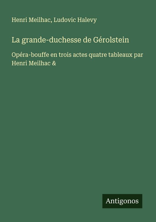 Produktbild: La grande-duchesse de G&eacute;rolstein