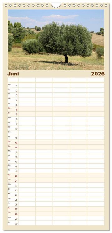 Produktbild: Familienplaner 2026 - Griechenland - Von Epirus bis zu den Inseln mit 5 Spalten (Wandkalender, 21 x 45 cm) CALVENDO