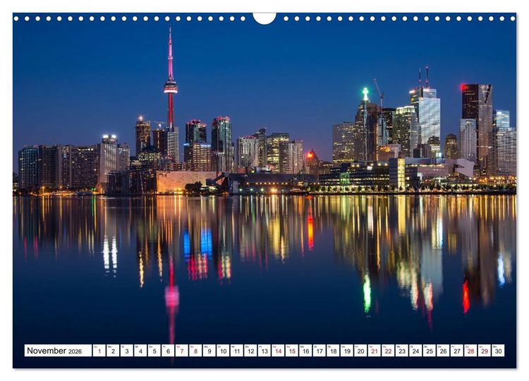 Produktbild: Skylines der sch&ouml;nsten Metropolen weltweit (Wandkalender 2026 DIN A3 quer), CALVENDO Monatskalender