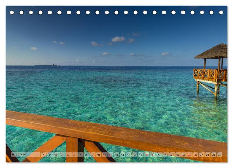 Produktbild: Malediven - Traumhaftes Paradies im Indischen Ozean (Tischkalender 2026 DIN A5 quer), CALVENDO Monatskalender