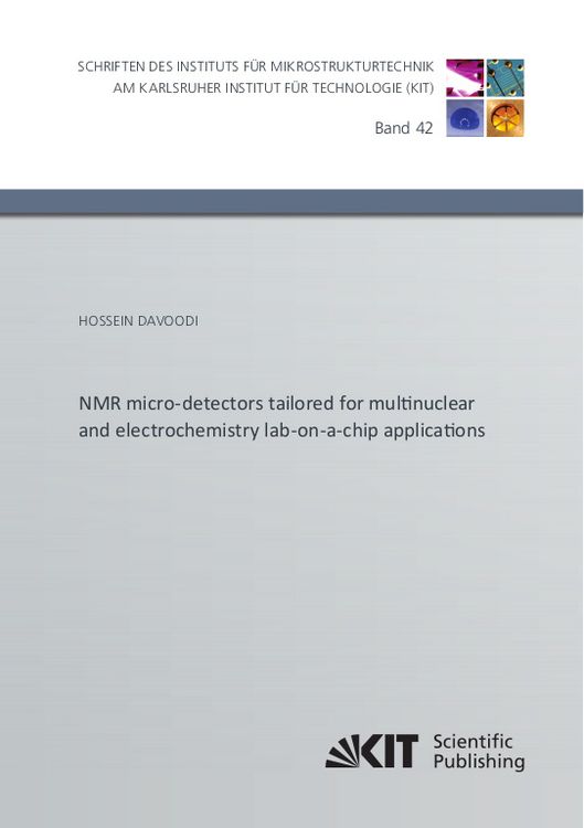 Produktbild: NMR micro-detectors tailored for multinuclear and electrochemistry lab-on-a-chip applications