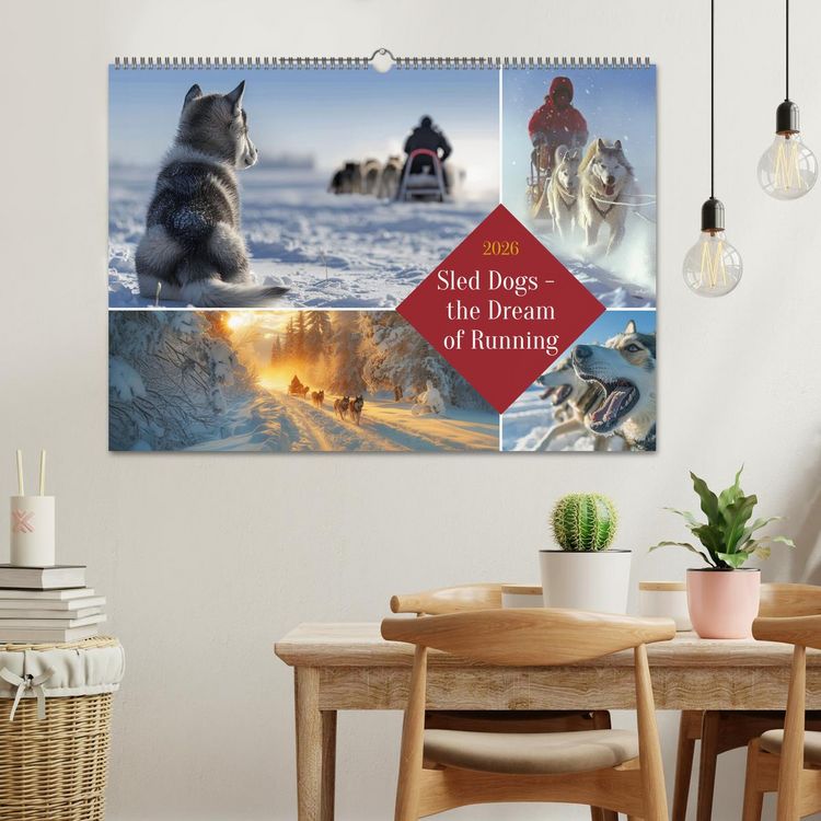Produktbild: Sled Dogs - the Dream of Running (Wall Calendar 2026 DIN A2 landscape), CALVENDO 12 Month Wall Calendar