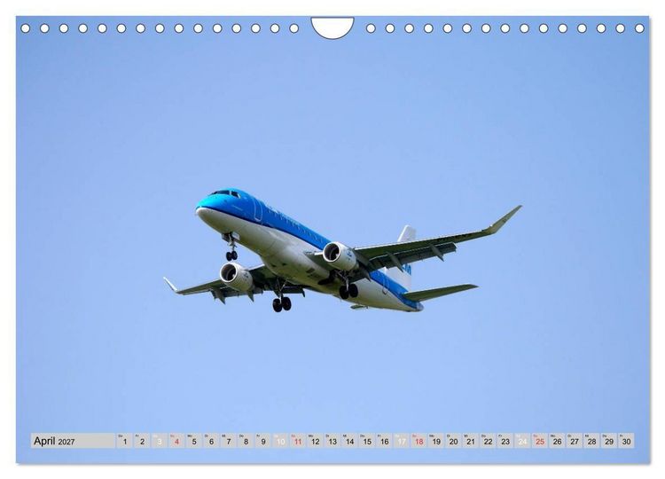 Produktbild: Flugzeuge - Starts und Landeanfl&uuml;ge (Wandkalender 2027 DIN A4 quer), CALVENDO Monatskalender