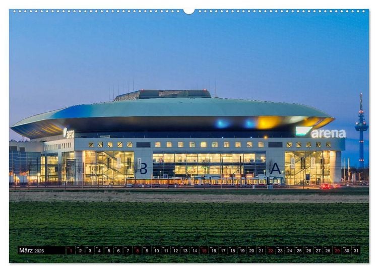 Produktbild: Mannheim Modern. Zeitgen&ouml;ssische Architektur in der Quadratestadt. (hochwertiger Premium Wandkalender 2026 DIN A2 quer), Kunstdruck in Hochglanz