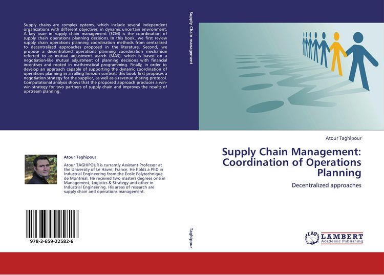 Produktbild: Supply Chain Management: Coordination of Operations Planning