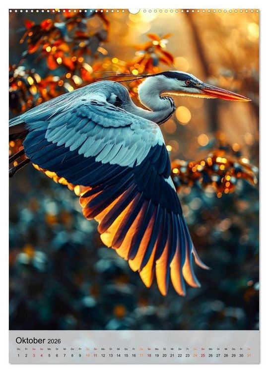Produktbild: V&ouml;gel - K&uuml;nstler im Flug (hochwertiger Premium Wandkalender 2026 DIN A2 hoch), Kunstdruck in Hochglanz