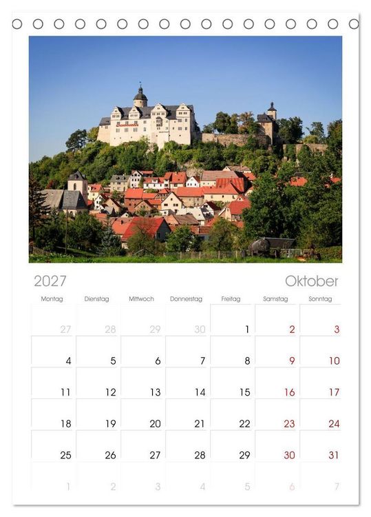 Produktbild: Tischplaner 2027 - Burgen in Deutschland (A5 Tischkalender zum Aufstellen) CALVENDO