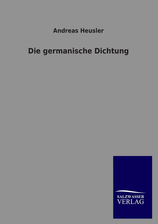 Produktbild: Die germanische Dichtung
