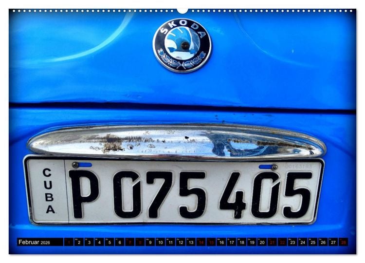 Produktbild: SKODA HITS - Oldtimer der CSSR in Kuba (hochwertiger Premium Wandkalender 2026 DIN A2 quer), Kunstdruck in Hochglanz