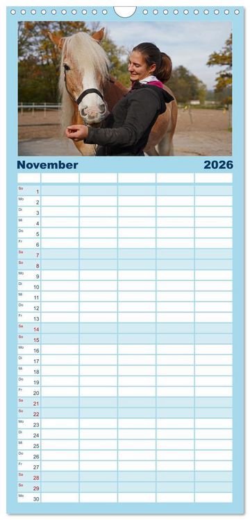 Produktbild: Familienplaner 2026 - Faszination Haflinger mit 5 Spalten (Wandkalender, 21 x 45 cm) CALVENDO