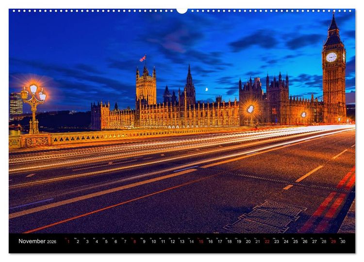 Produktbild: Weltmetropole London (Wandkalender 2026 DIN A2 quer), CALVENDO Monatskalender