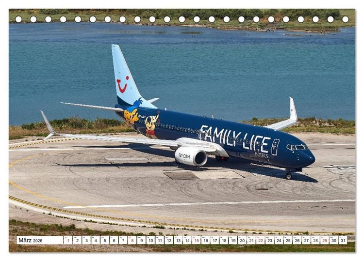 Produktbild: Flugzeuge auf Korfu (Tischkalender 2026 DIN A5 quer), CALVENDO Monatskalender