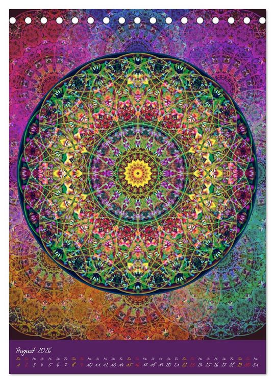 Produktbild: Mandala Energien (Tischkalender 2026 DIN A5 hoch), CALVENDO Monatskalender