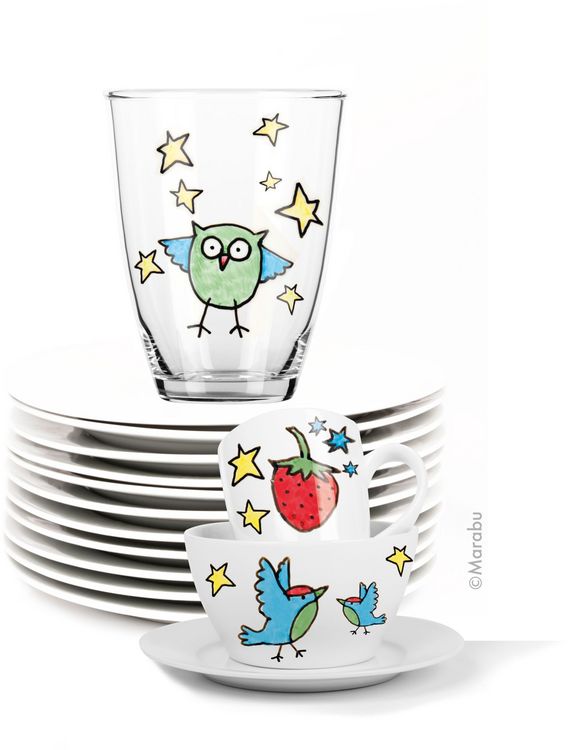 Produktbild: Marabu Porcelain & Glas KIDS, Blister-Sortierung MAXI FUN