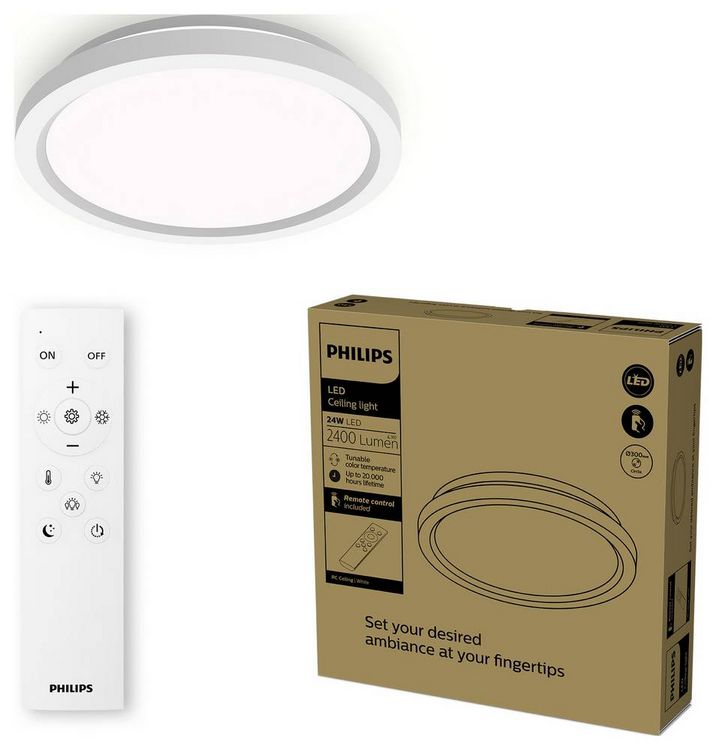 Produktbild: Philips 8721103055927 Deckenleuchte, LED-Deckenleuchte Wei&szlig;