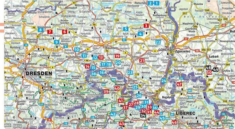 Produktbild: ROTHER Wanderf&uuml;hrer Oberlausitz. 50 Touren im Zittauer und Lausitzer Gebirge im Dreil&auml;ndereck Deutschland, Polen und Tschechien