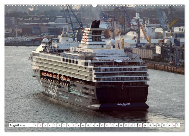 Produktbild: Dicke P&ouml;tte im Hafen und auf gro&szlig;er Fahrt (hochwertiger Premium Wandkalender 2026 DIN A2 quer), Kunstdruck in Hochglanz