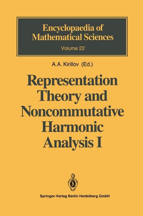 Produktbild: Representation Theory and Noncommutative Harmonic Analysis I