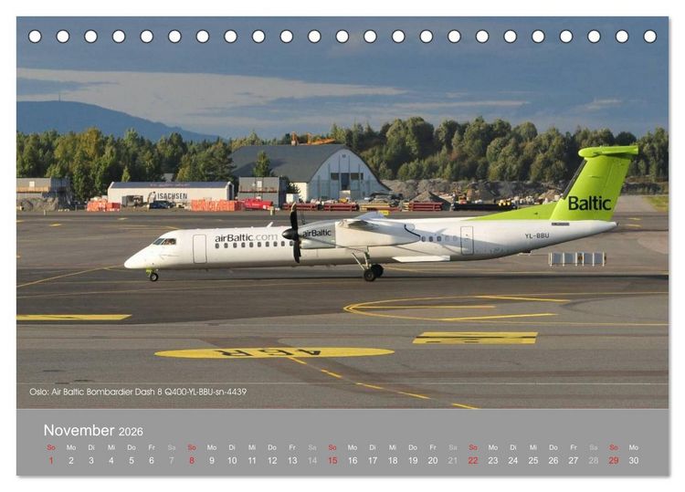 Produktbild: Flugzeuge im Auge der Kamera (Tischkalender 2026 DIN A5 quer), CALVENDO Monatskalender