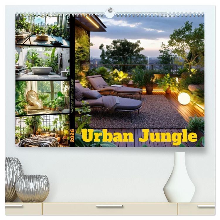 Produktbild: Urban Jungle - wohnen mit Pflanzen (hochwertiger Premium Wandkalender 2026 DIN A2 quer), Kunstdruck in Hochglanz