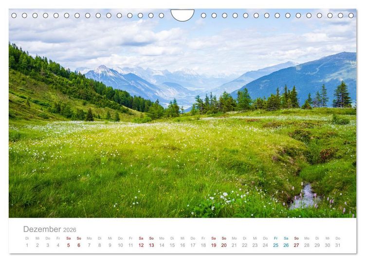 Produktbild: Die Alpen - Wandern durch die sch&ouml;nste Bergregion Europas. (Wandkalender 2026 DIN A4 quer), CALVENDO Monatskalender